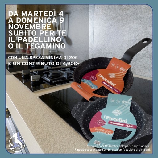 Con una spesa minima di 20 euro e un contributo di 4.90 euro Con una spesa minima di 20 euro e un contributo di 4.90 euro