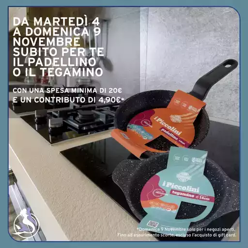 Con una spesa minima di 20 euro e un contributo di 4.90 euro Con una spesa minima di 20 euro e un contributo di 4.90 euro