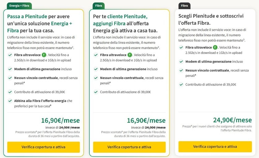 Offerta fibra casa