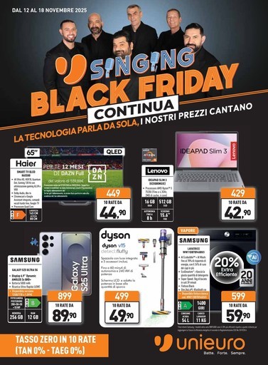 Singing Black Friday continua da Unieuro! Singing Black Friday continua da Unieuro!