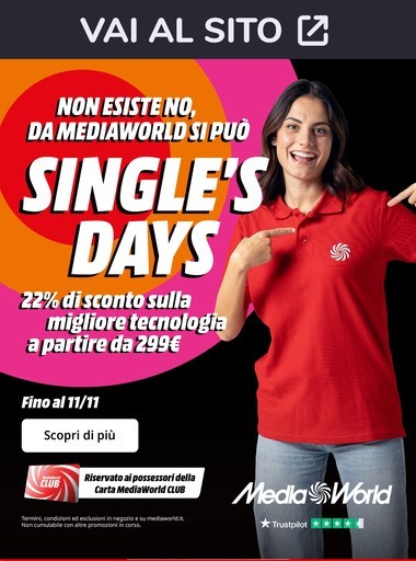 Single's day da MediaWorld! Single's day da MediaWorld!