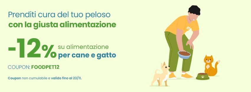 -12% per cane e gatto -12% per cane e gatto