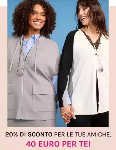 20% di sconto per le tue amiche