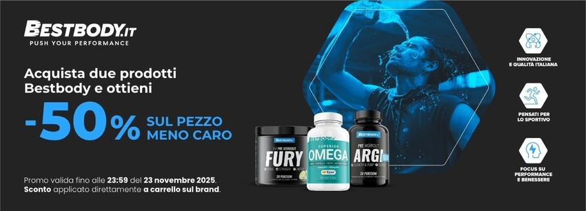 -50% sul prodotto meno caro -50% sul prodotto meno caro