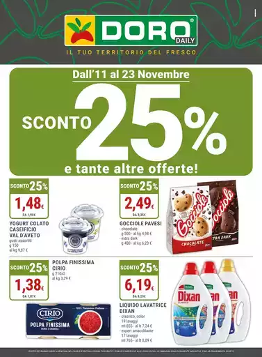 Sconto 25% e tante altre offerte! Sconto 25% e tante altre offerte!