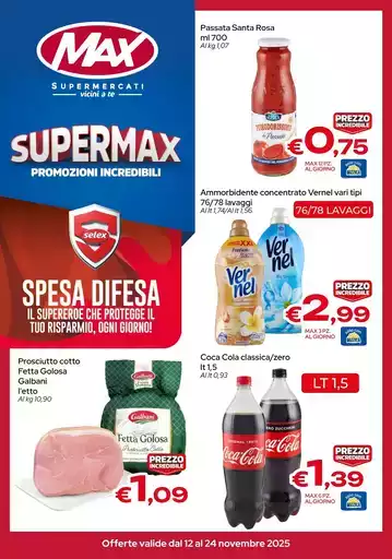 Supermax promozioni incredibili Supermax promozioni incredibili