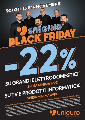 Weekend Singing Black Friday da Unieuro! Weekend Singing Black Friday da Unieuro!