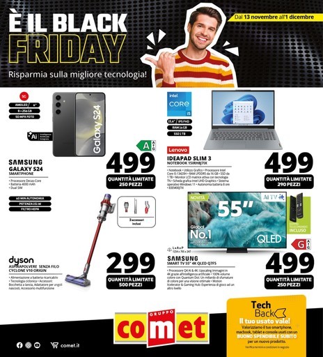È il Black Friday da Comet!