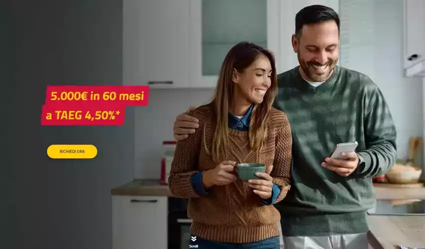 5000€ in 60 mesi a Taeg 4,50%