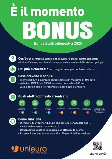 È il momento del bonus da Unieuro!
