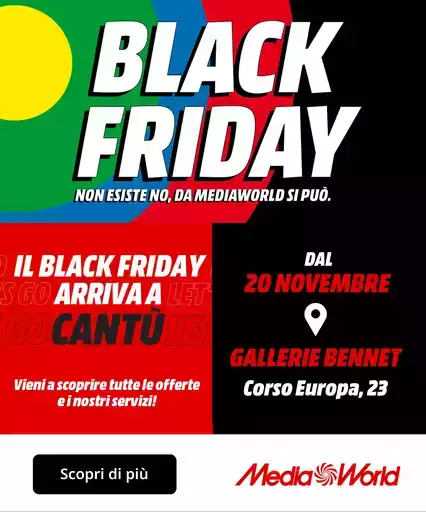 Il Black friday arriva a Cantù!