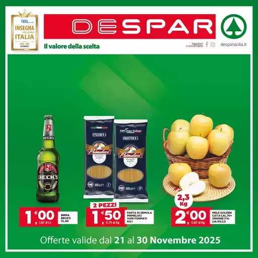 Offerte dal 21 al 30 novembre 2025 Offerte dal 21 al 30 novembre 2025