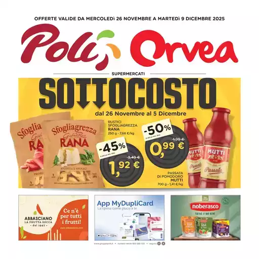 OFFERTE VALIDE DA MERCOLEDì 26 NOVEMBRE A MARTEDì 9 DICEMBRE 2025
