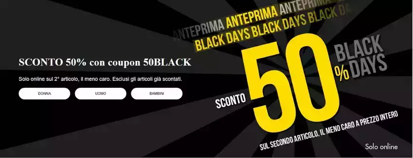Sconto 50% Sconto 50%