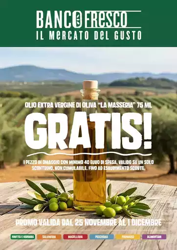 Promo valida dal 25 novembre al 1 dicembre