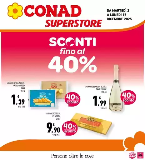Sconti fino al 40%