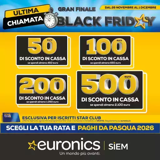 BLACK FRIDAY ULTIMA CHIAMATA BLACK FRIDAY ULTIMA CHIAMATA