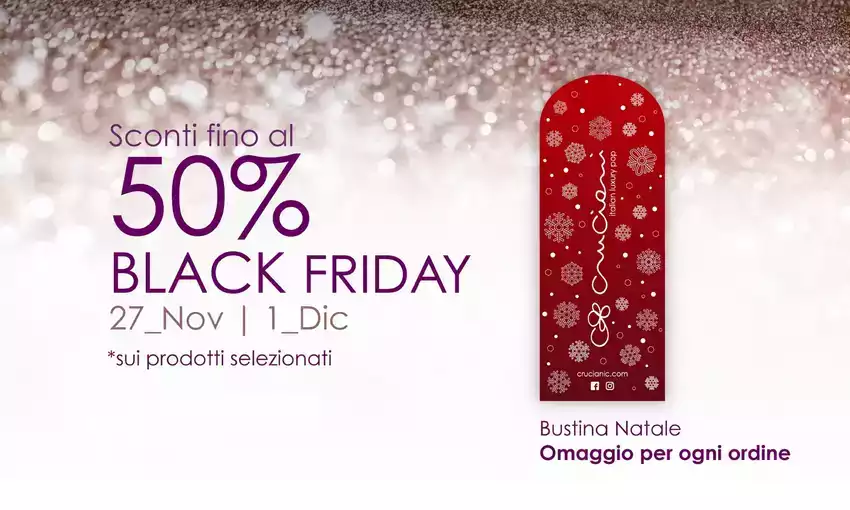 Sconti fino al 50% black friday