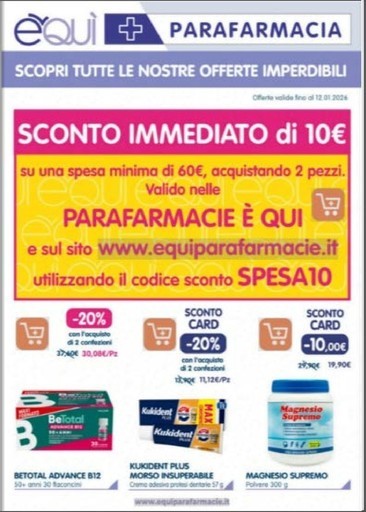 Sconto immediato di 10 euro