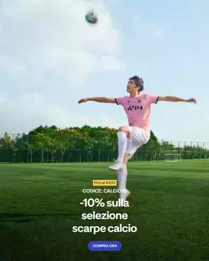 -10% sulla selezione scarpe calcio