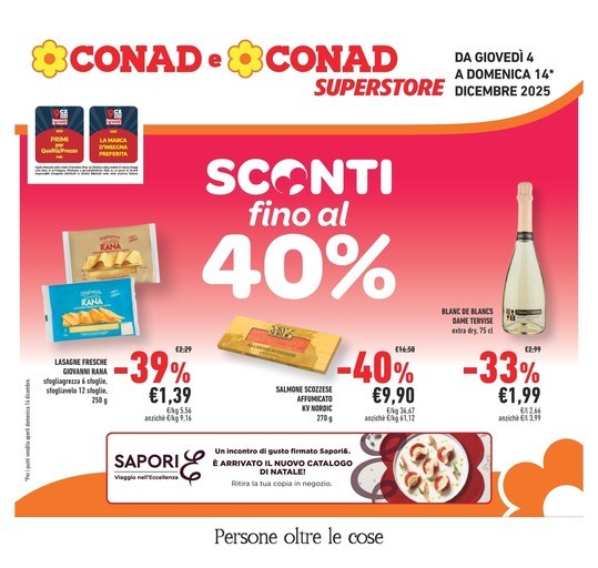 Sconti fino al 40%