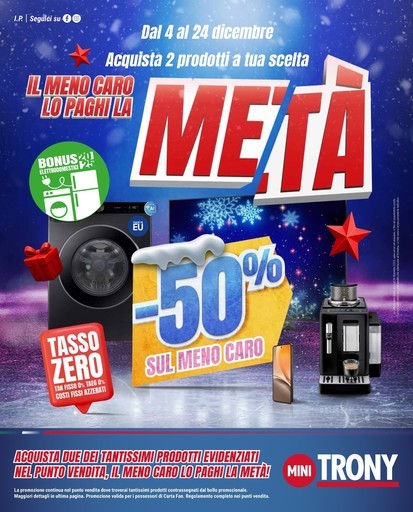 Il meno caro lo paghi la metà da Trony!