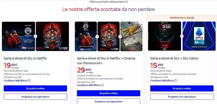 L'offerta per guardare il calcio e lo sport L'offerta per guardare il calcio e lo sport