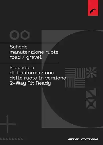 Schede manutenzione ruote road / gravel Schede manutenzione ruote road / gravel