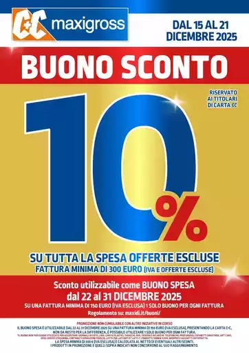 Buono sconto 10% Buono sconto 10%