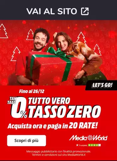 TASSO ZERO da MediaWorld!