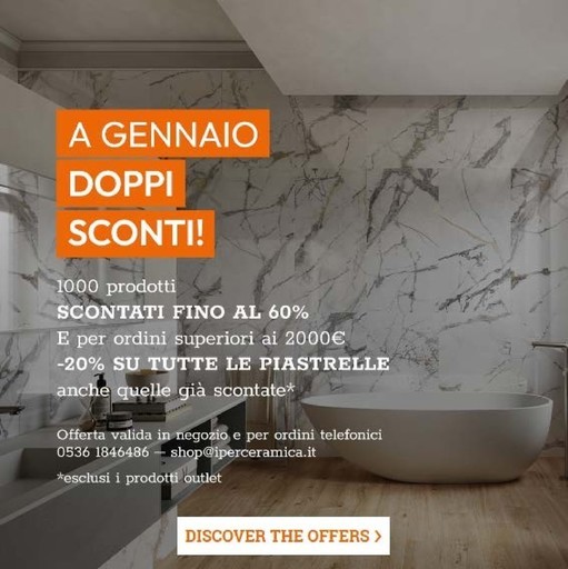 A gennaio doppi sconti! A gennaio doppi sconti!