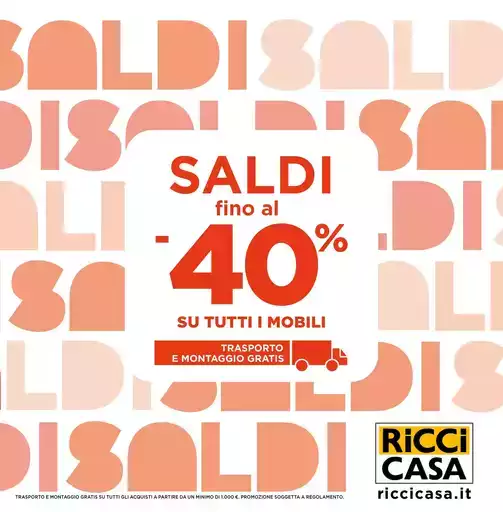 Saldi fino al 40%