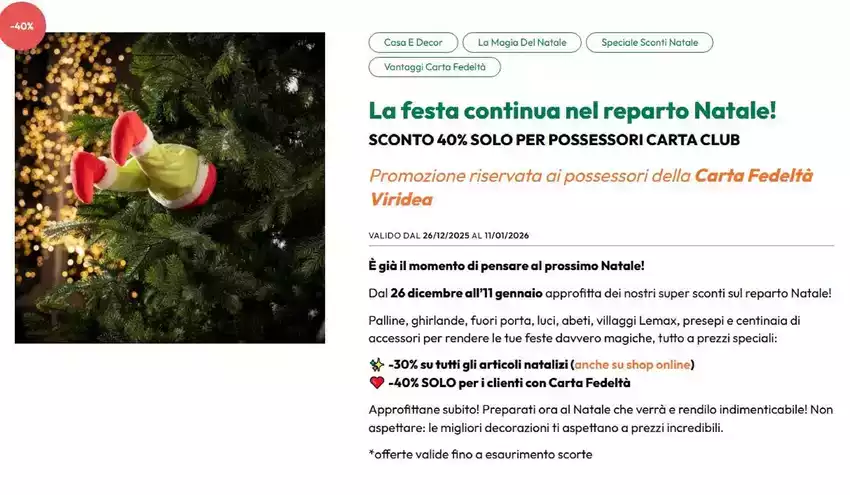 La festa continua nel reparto Natale!
