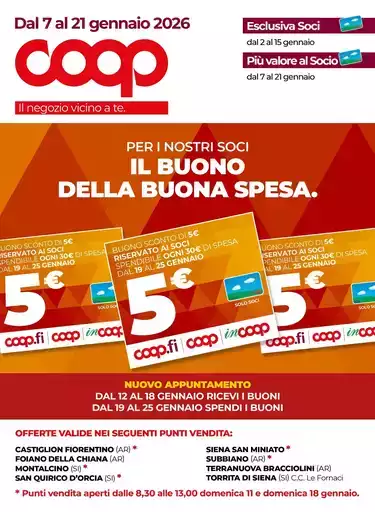 Dal 7 al 21 gennaio 2026