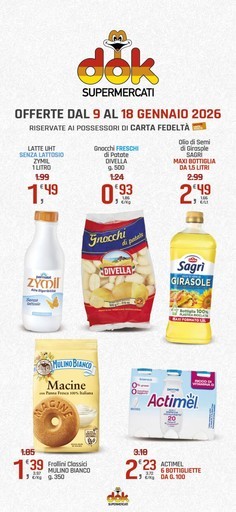 Offerte dal 9 al 18 gennaio 2026 Offerte dal 9 al 18 gennaio 2026