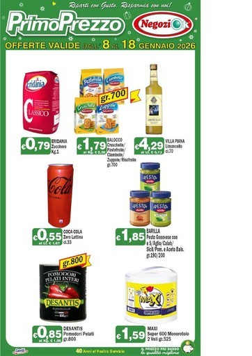 Offerte valide dall 8 al 18 gennaio 2026