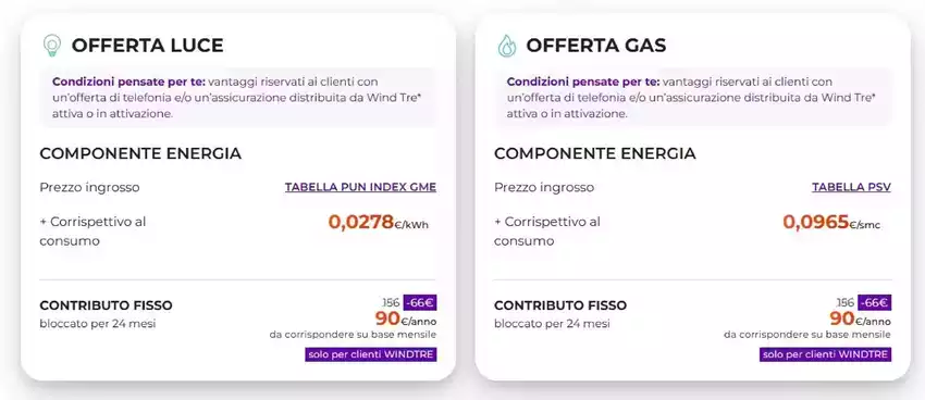 Offerta luce & gas