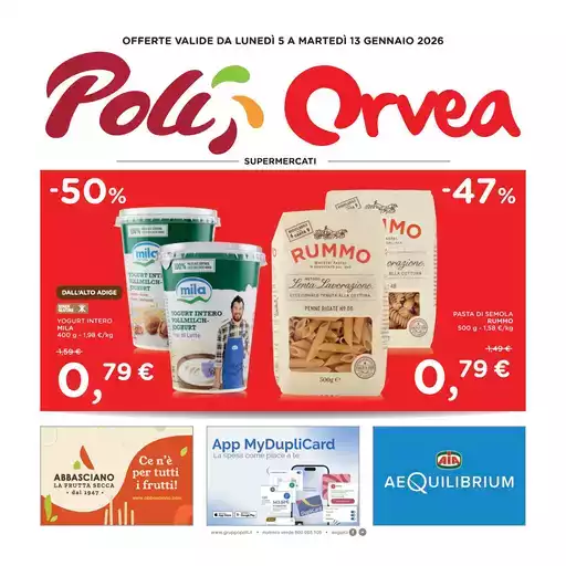 OFFERTE VALIDE DA LUNEDÌ 5 A MARTEDÌ 13 GENNAIO 2026