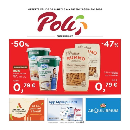 OFFERTE VALIDE DA LUNEDÌ 5 A MARTEDÌ 13 GENNAIO 2026