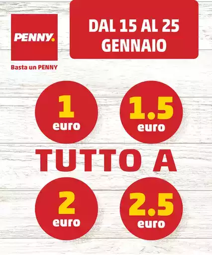 Tutto a 1 euro 1.50 euro 2 euro 2.50 euro