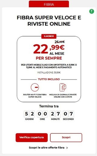 Fibra super veloce e riviste online