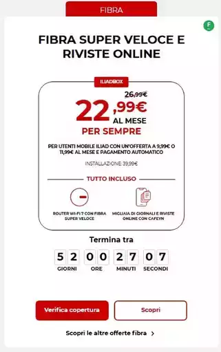 Fibra super veloce e riviste online