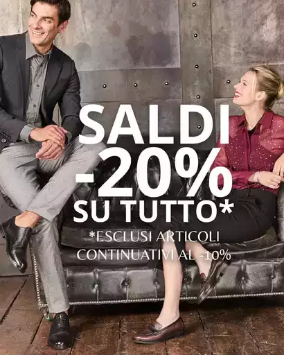 Saldi -20% su tutto Saldi -20% su tutto