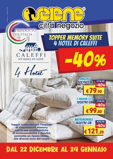 Topper memory suite 4 hotel di caleffi -40%