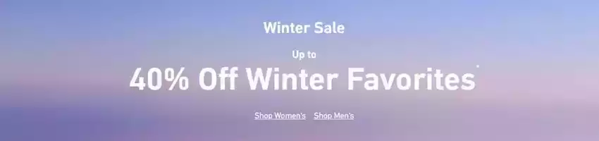 40% off winter favorites
