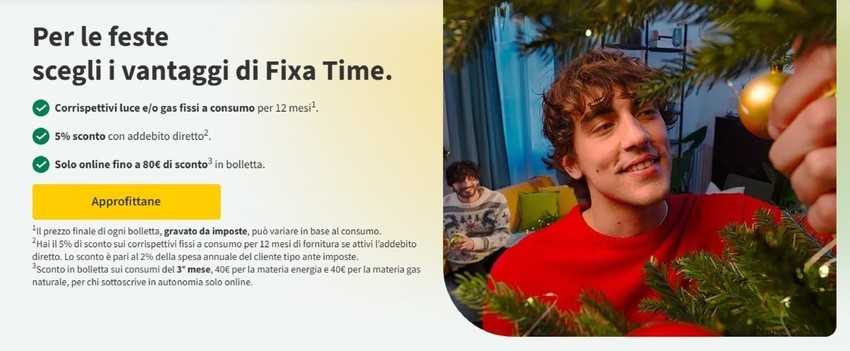 Per le feste scegli i vantaggi di fixa time