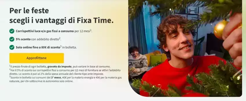 Per le feste scegli i vantaggi di fixa time