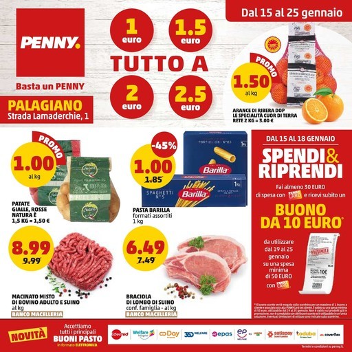 Tutto a 1€ 1.5€ 2€ 2.5€