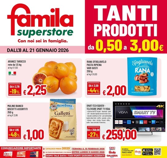 Tanti prodotti da 0,50 euro a 3,00 euro