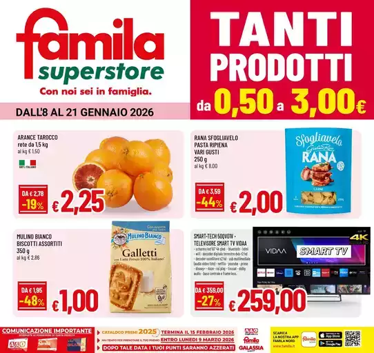 Tanti prodotti da 0,50 euro a 3,00 euro
